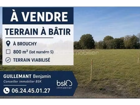 terrain de 800 m² à brouchy