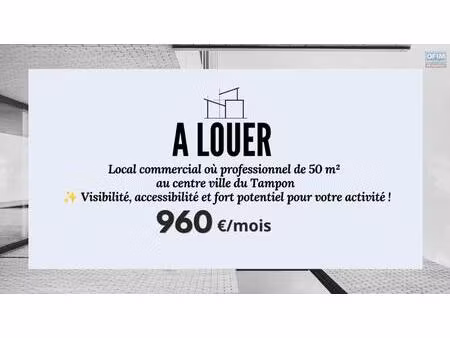 a louer | local commercial neuf de 50 m2 dans un secteur très recherché au centre ville du