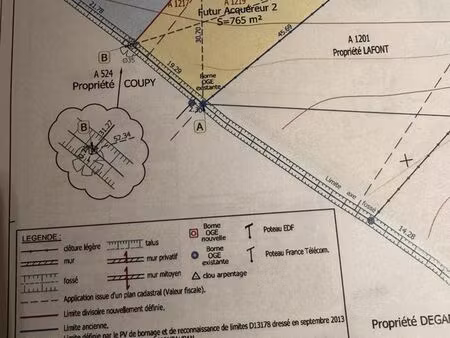 terrain 765 m² léojac