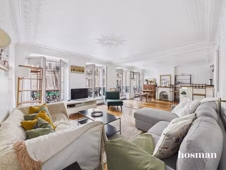 appartement traversant 3 pièces de 63 m² - éclairage naturel - rue manuel  paris