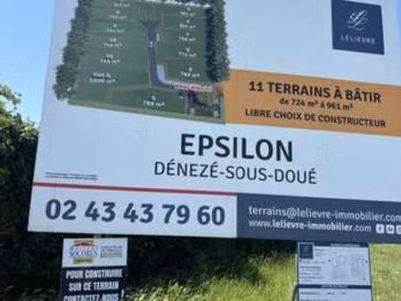 vente terrain à dénezé-sous-doué (49700) : à vendre / dénezé-sous-doué