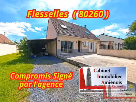 flesselles : pavillon individuel 110m2 avec 3 chambres et ja