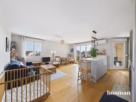 appartement 3 pièces de 71 m² rénové avec balcon et sans vis-à-vis – étage élevé avec...
