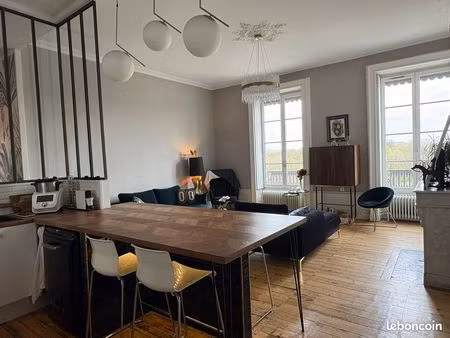 appartement de charme 130 m² avec vue sur rhône & parc de la tête d'or