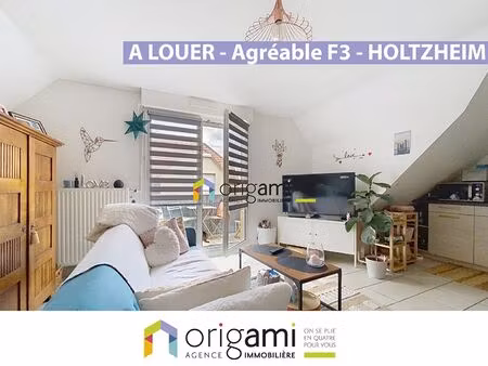 holtzheim - agréable f3 avec balcon