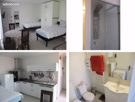 studio étudiant 1 à 2 pers. avec 2 lits 1 place 90 x 190  sdb et terrasse