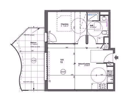 location appartement 2 pièces 45 m² à bayonne (64100)