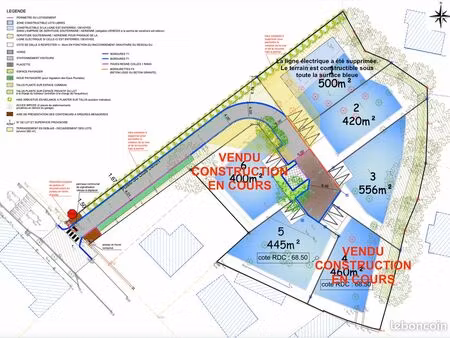 terrains constructibles 420m2. pluvigner