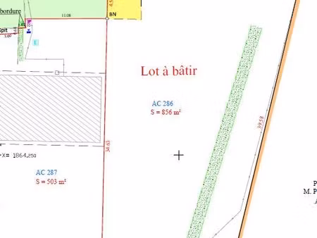 terrain 856 m² polliat