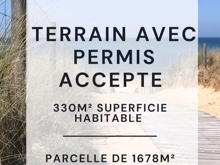 terrain à bâtir avec pc accepté