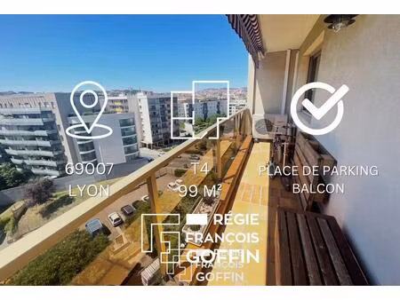 appartement t4 avec balcon - parking - 99.80m2