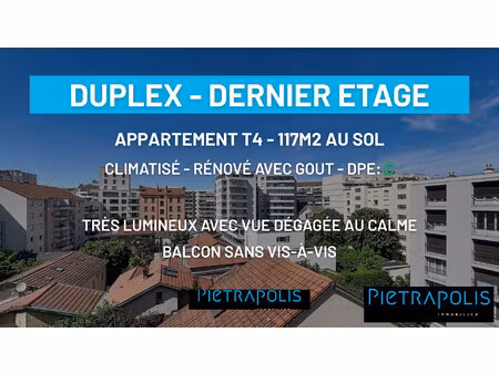duplex lumineux et rénové avec goût – dernier étage avec v