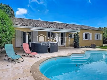 fonsorbes – villa t5 de 127m² plain-pied avec piscine  garage et carport.