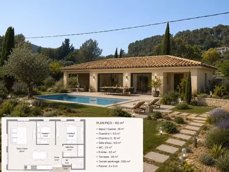 vente maison neuve 3 pièces 60 m² à sollies-pont (83210)  385 000 €