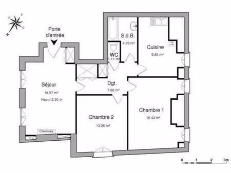 location appartement 3 pièces 71m² orleans 45000