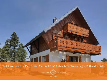 vente chalet 10 pièces 118m2 arette 64570 - 551200 € - surface privée