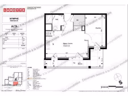 location appartement 2 pièces au rheu (35650) : à louer 2 pièces / 43m² le rheu