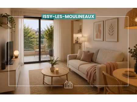 vente appartement neuf 2 pièces 44m2 issy-les-moulineaux - 390000 € - surface privée