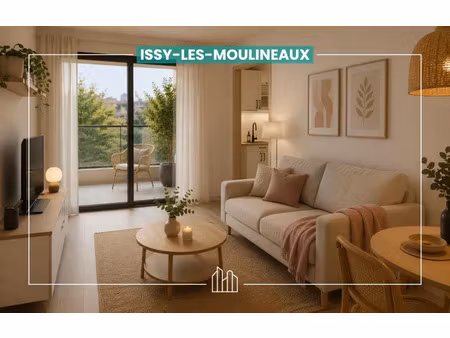 vente appartement neuf 2 pièces 45m2 issy-les-moulineaux - 420000 € - surface privée