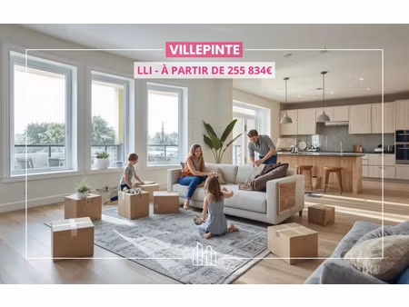 vente appartement neuf 3 pièces 71m2 villepinte - 285167 € - surface privée