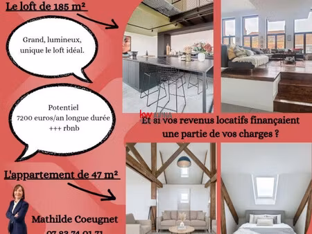 exclusivité : immeuble loft d’exception & appartement