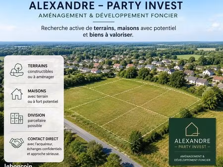 recherche terrains  maisons avec terrain et biens à potentiel