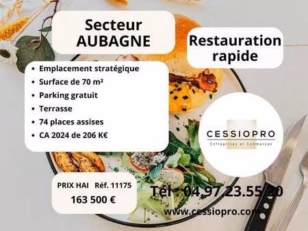 restauration rapide / fastfood à vendre
