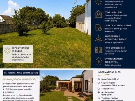 terrain constructible viabilisé à vendre