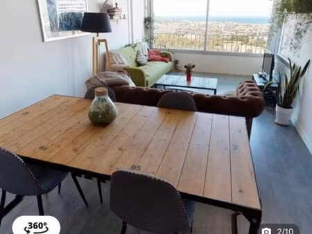 appartement t3/4 avec une vue panoramique mer