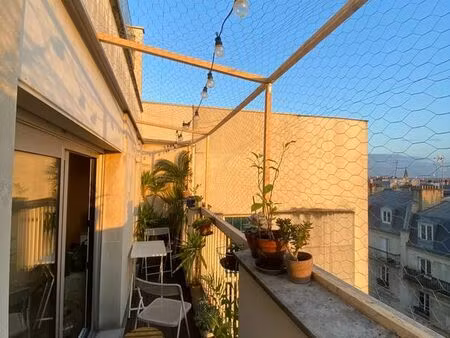 sous-location de 2 mois (juillet et août) - t2 meublé – paris 18e – 1200/mois