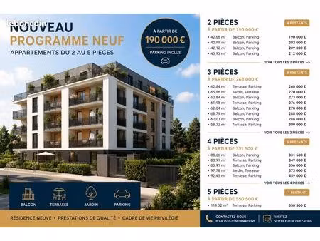 immeuble 2 pièces 43 m²