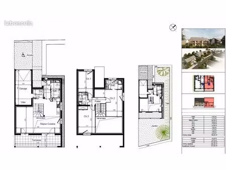 magnifique maison duplex 4 pièces neuf avec jardin et terrasse sergy (01)