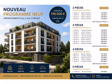 18 appartements neuf meximieux du t2 au t5