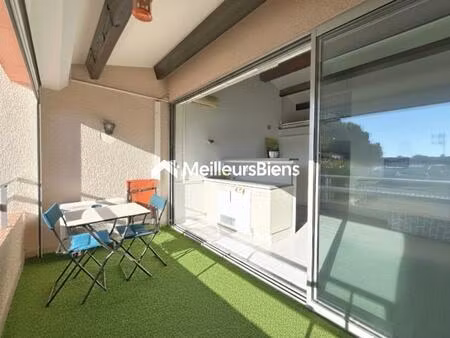 cap d’agde  studio avec vue mer et terrasse dans résidence le florid