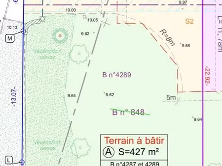 terrain constructible 427m2 sainte-maxime libre constructeur