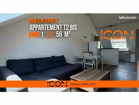 appartement 2 pièces 56 m²
