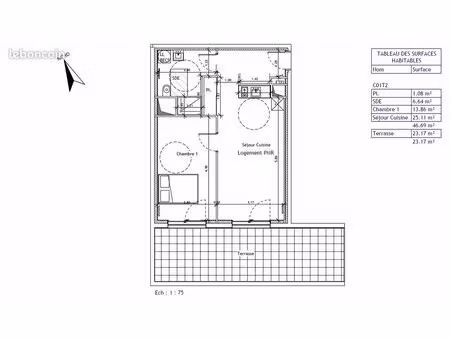 appartement 2 pièces 48 m²