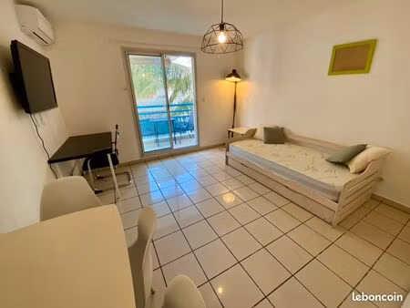 grand t1 meublé et climatisé avec terrasse - proche fac