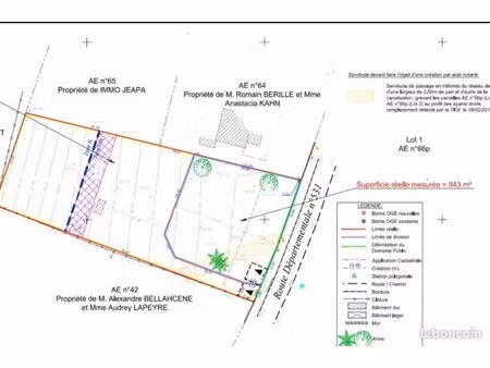 terrain constructible 950m2 pujaudran