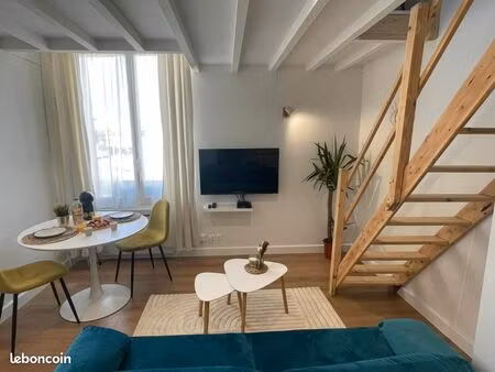 ? à louer – superbe t2 duplex entièrement rénové et meublé