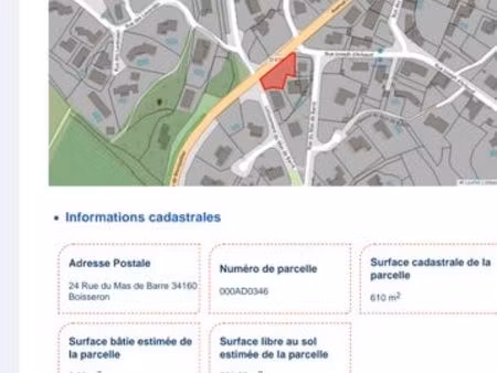 vente terrain constructible 6 cm carré à boisseron près de sommières