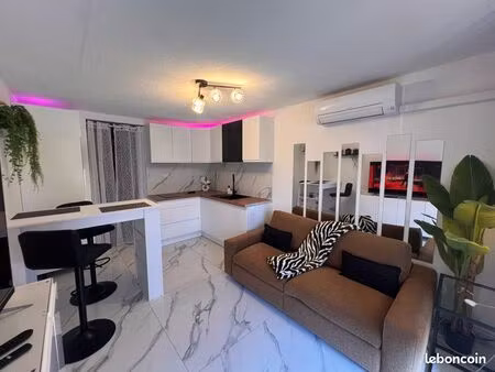 studio rénover avec clim  terrasse et parking
