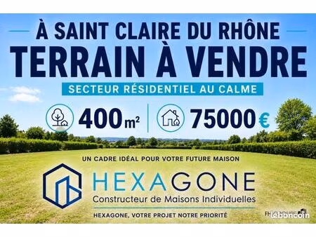 terrain 400 m² saint clair du rhone