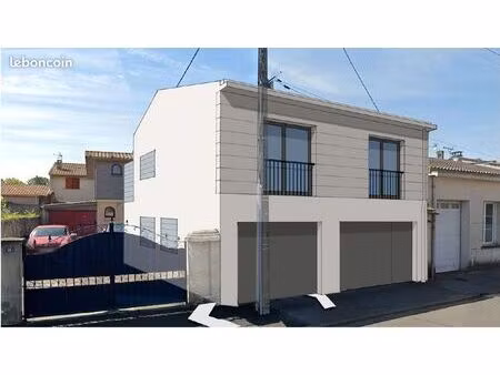 bègles centre – double garage / atelier avec permis de construire accordé pour maison de v