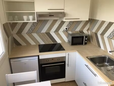 bel appartement meublé de 32m2 avec terrasse de 20m2 et place de parking privative  situé 