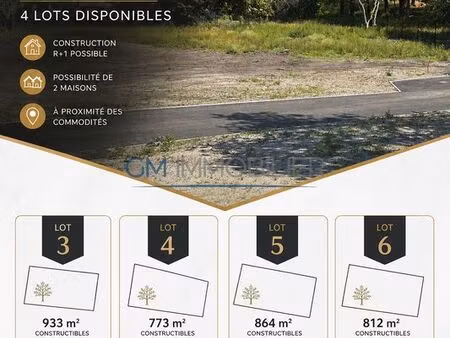 terrain 1179 m² castets
