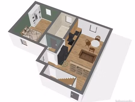 appartement brut 64m2 + grenier aménageable à rénover - fort potentiel
