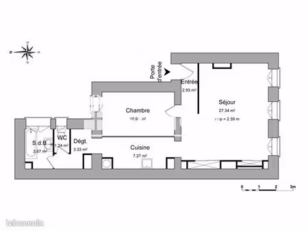 appartement 2 pièces 56 m²