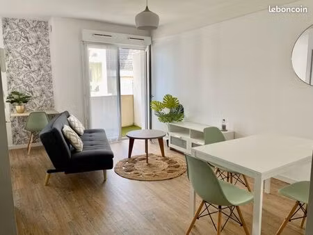 t1bis 35m2 meublé centre avec balcon + parking