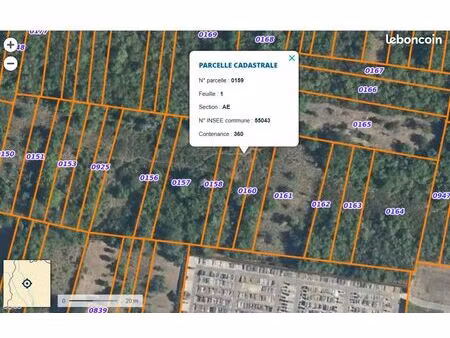 terrain 360 m² belleville sur meuse